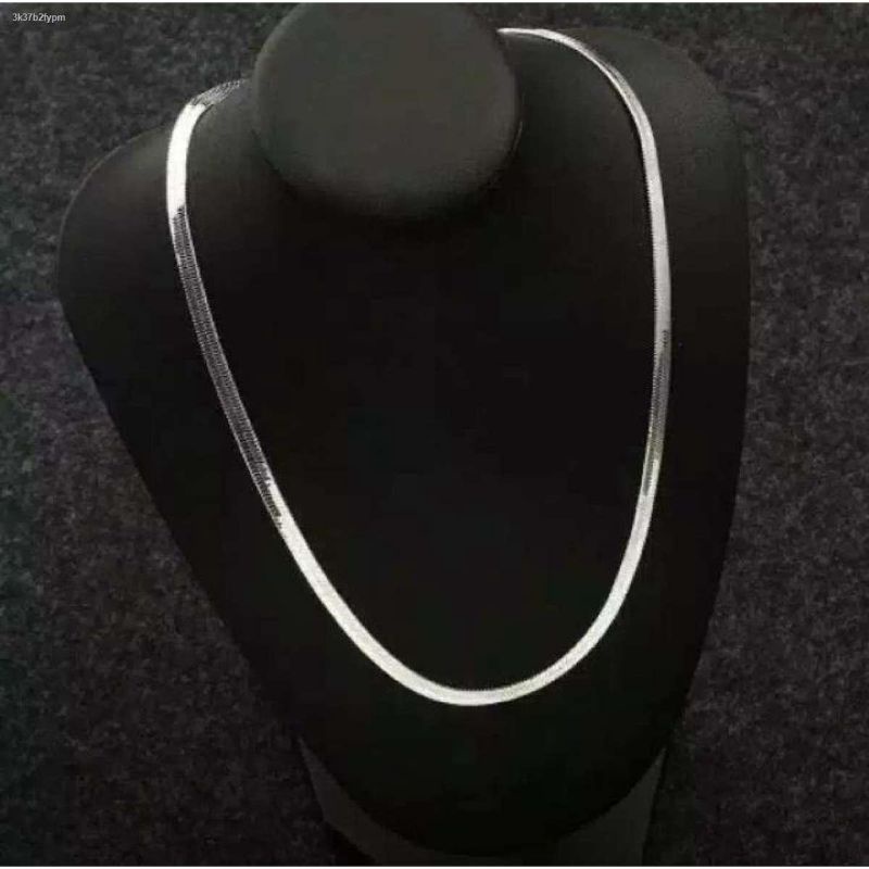 Kalung Titanium Model Gepeng Kaku Pria dsn Wanita Kalung Titanium Import