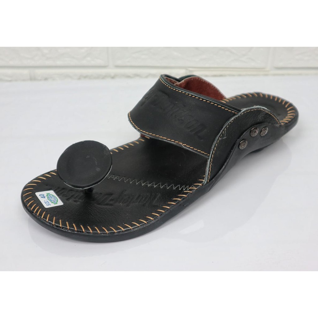 Terbaru Sandal Pria Kulit Sapi Asli Harley Davidson Real Leather Cow Sendal Jepit Jamur Casual Pria