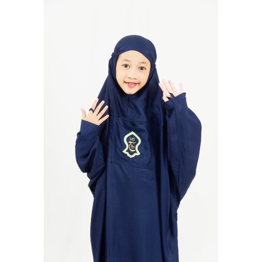 Mukena terusan anak terompah hadramaut jumbo polos traveling banyak warna Ukuran 5-10 tahun Mukenah Travel Terbaru