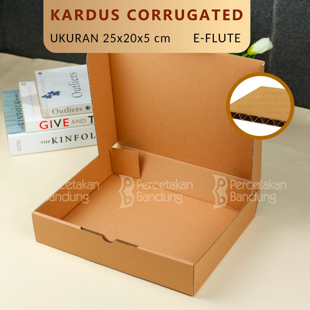 KARDUS CORRUGATED 25X20X5 CM | DIE CUT | KOTAK KARTON | BOX PACKING SOUVENIR PIZZA-1