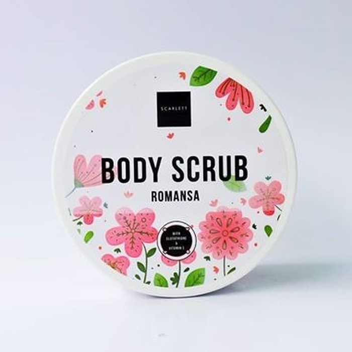 SCARLETT Brightening Whitening Body Scrub 250ml BPOM - Romansa