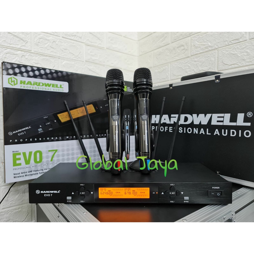 mic wireless hardwell evo 7 hardwell evo7 handheld genggam original
