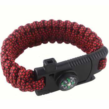 Gelang kompas Peluit Multifungsi Survival EDC Parachute Bracelet - B002-6