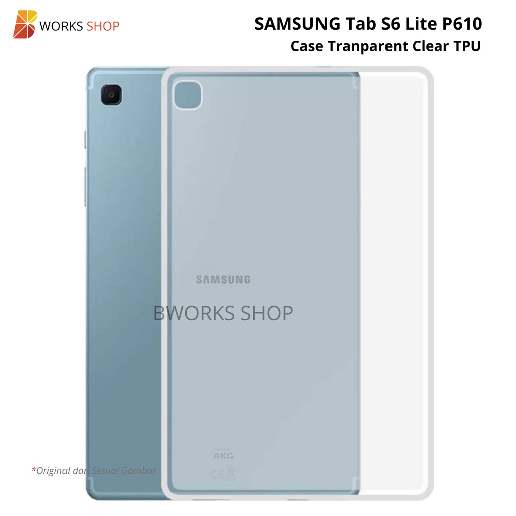 Case Bening Samsung Tablet S6 Lite P610 Clear Softcase Transparent