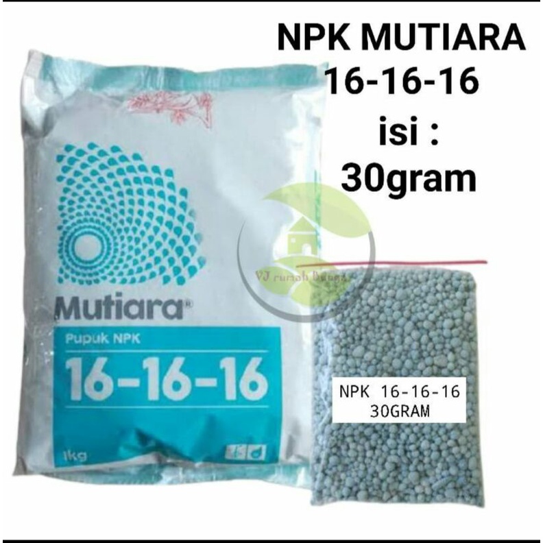 pupuk npk mutiara 1616 kemasan 30 gram