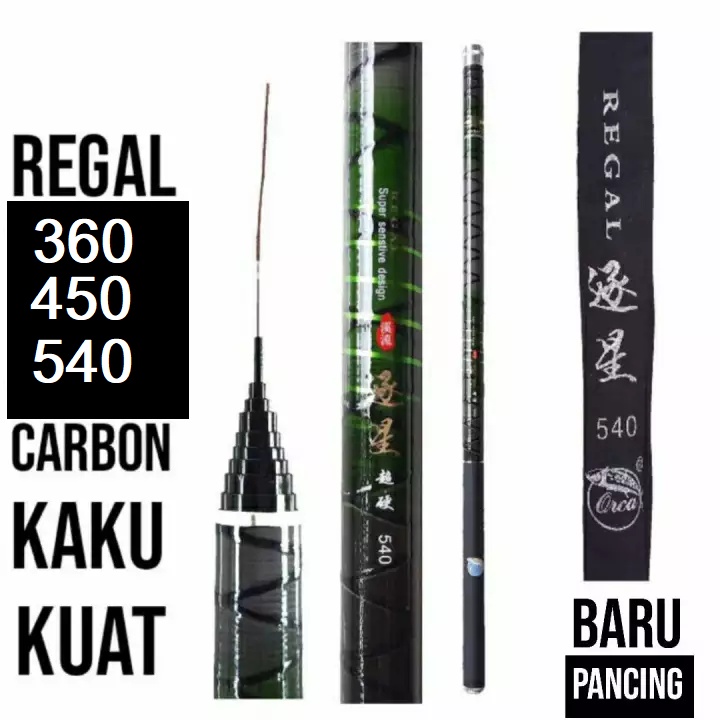 Joran Tegek Orca Regal 300 360 450 540 Ruas Carbon kaku Kuat Carbon