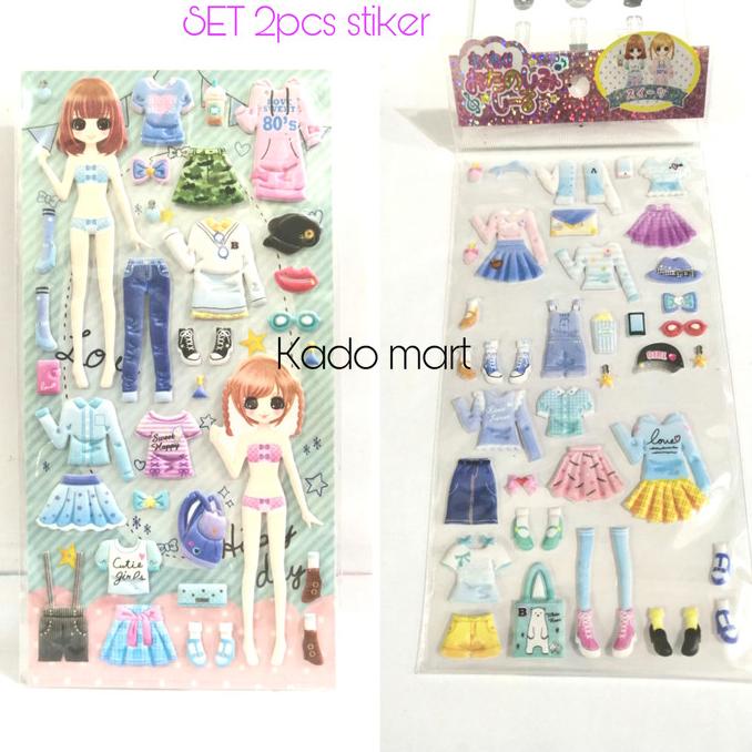 

Sticker Stiker Anak Lucu Timbul Kartun Cewek