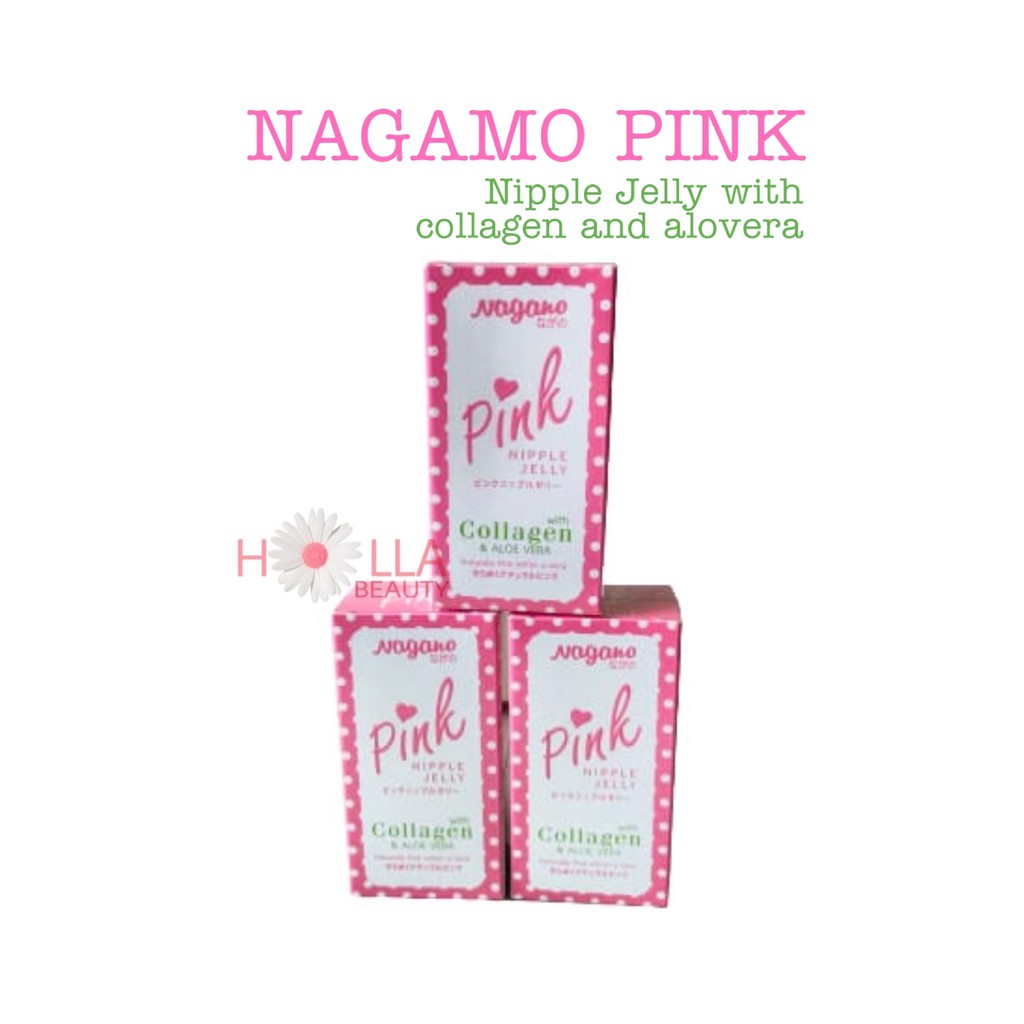 NAGANO PINK NIPPLE  JELLY WITH COLLAGEN &amp; ALOE VERA (PEMUTIH PUTING)