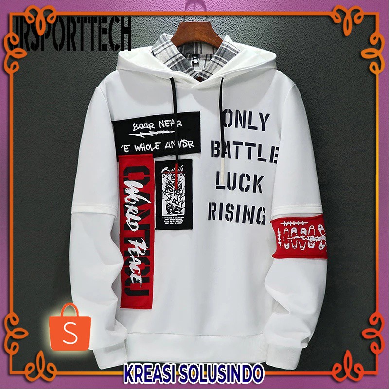 KAOS LENGAN PANJANG PRIA ST.RISING SWEATER HOODIE / JUMPER / JAKET PRIA LENGAN PANJANG NEW