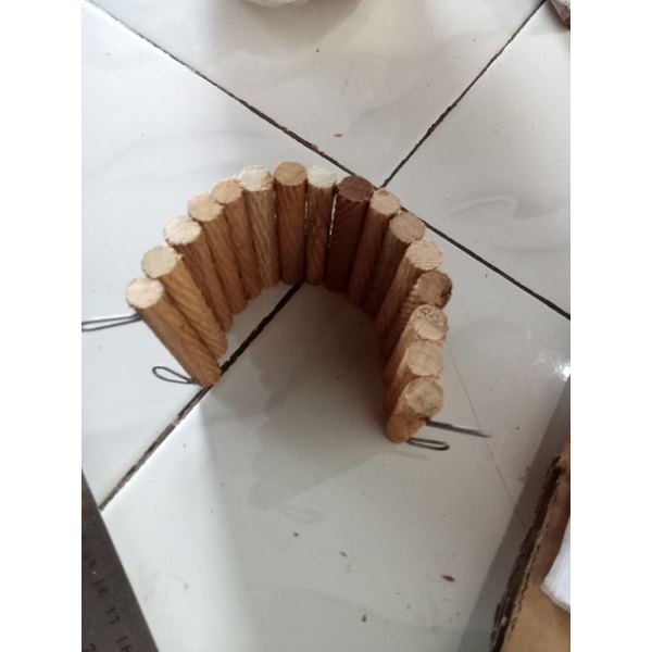 Jembatan Kayu Fleksibel Hamster Marmud Panjang 20cm Lebar 7cm