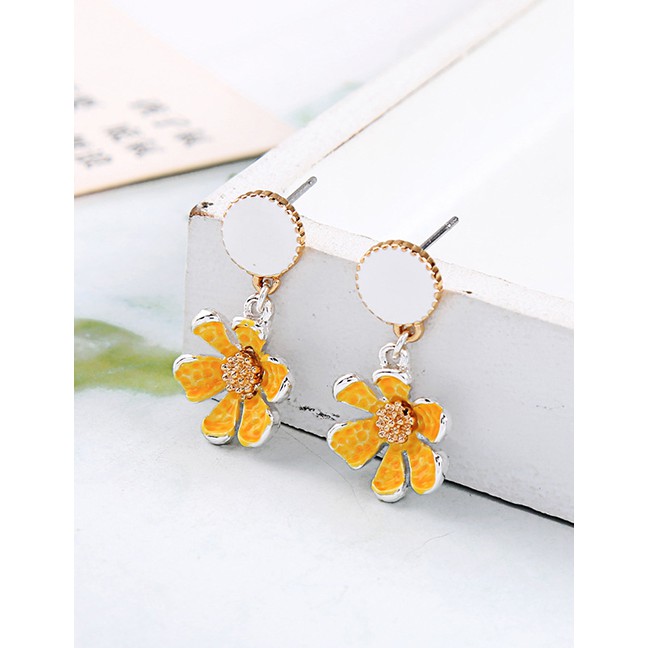 LRC Anting Tusuk Fashion S925 Sterling Silver Flower Earrings D30061