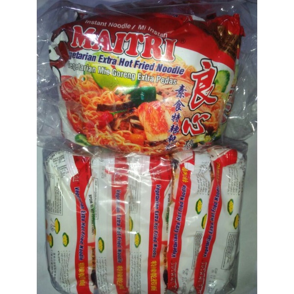 Mie Maitri/ Mie instan vegetarian kemasan perbungkus isi 5pcs