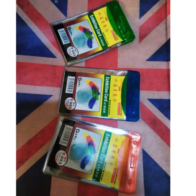 

plastik name tag/id card warna warni