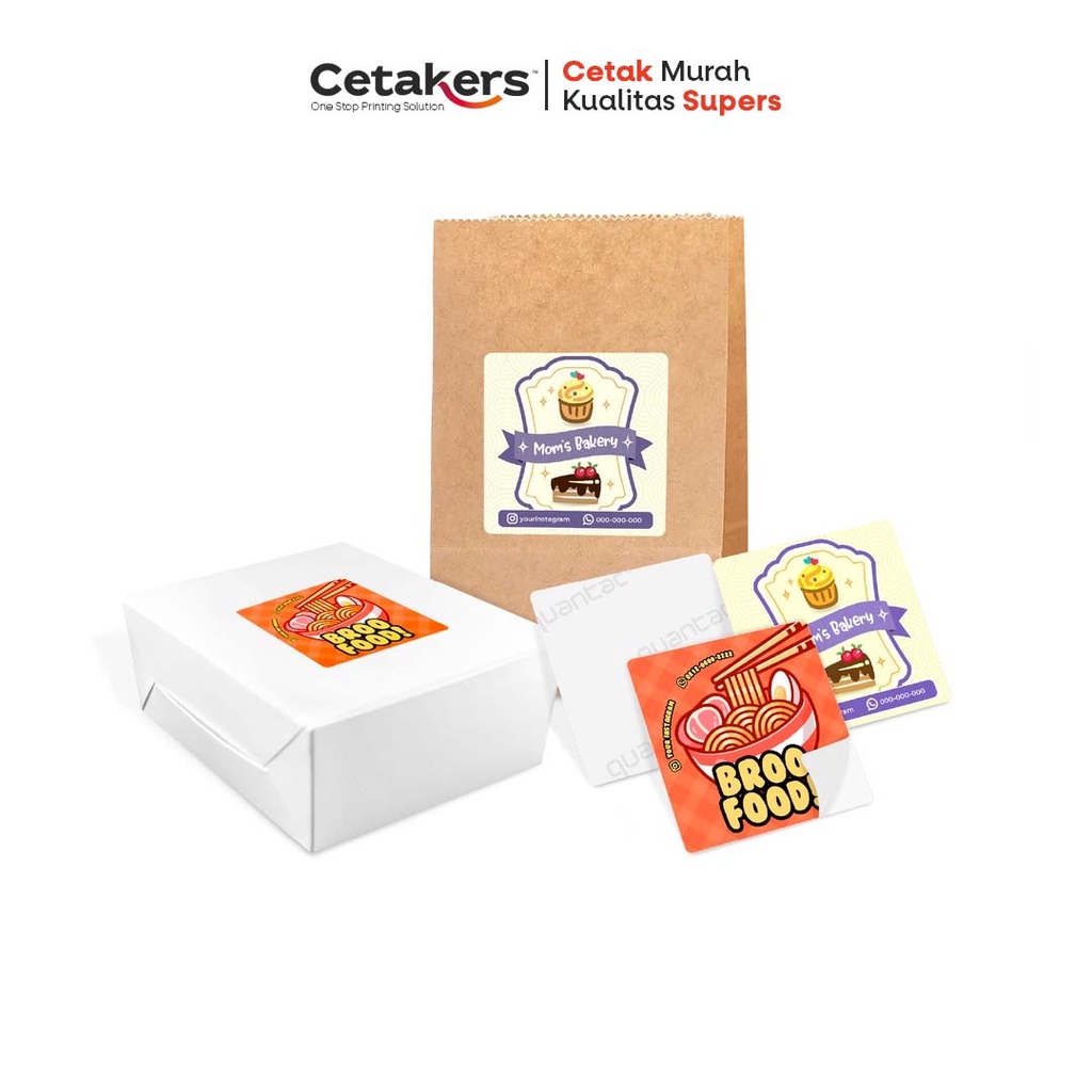 

CETAKERS STIKER LABEL KEMASAN MAKANAN MINUMAN BULAT KOTAK CHROMO SATUAN CUSTOM