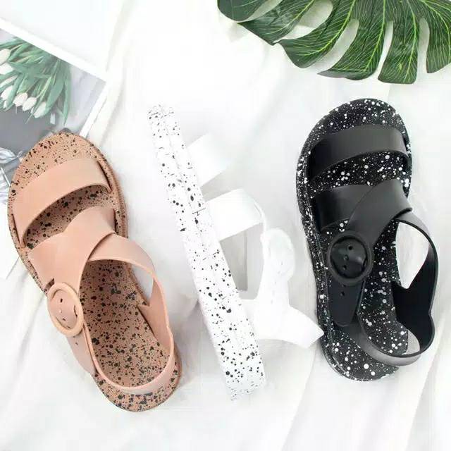 Sandal impor batam - polcadot slip sandal