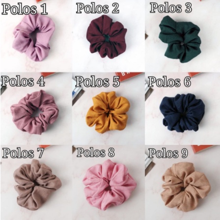 Topprice COD Ikat Rambut Kotak Scrunchie Kunciran Motif Kotak Gelang Karet Rambut Wanita AW07 / AW12