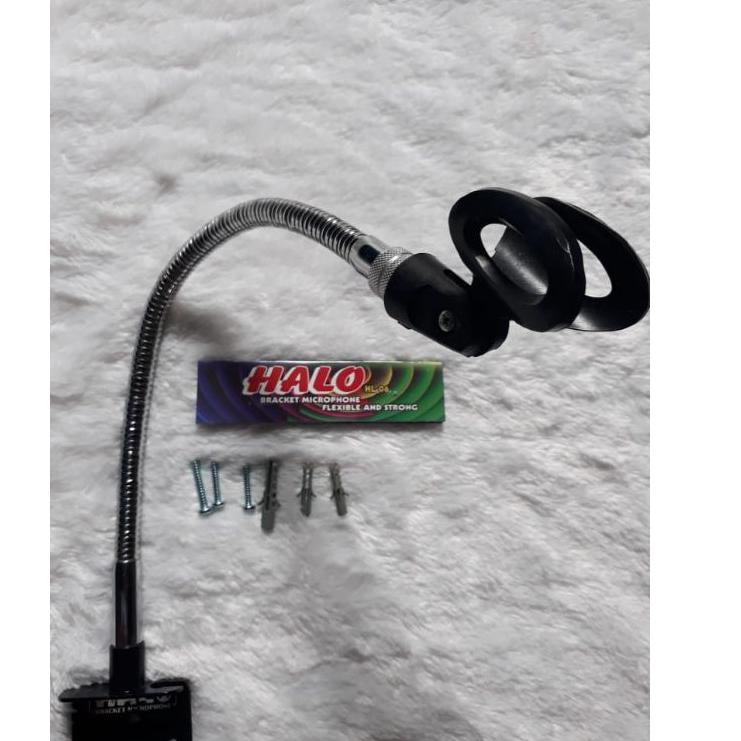 Terbatas G6LJH Stand Mic Tempel Dinding Spiral Croom 40cm Plus Holder Mic / Stand Dinding Adzan Peng