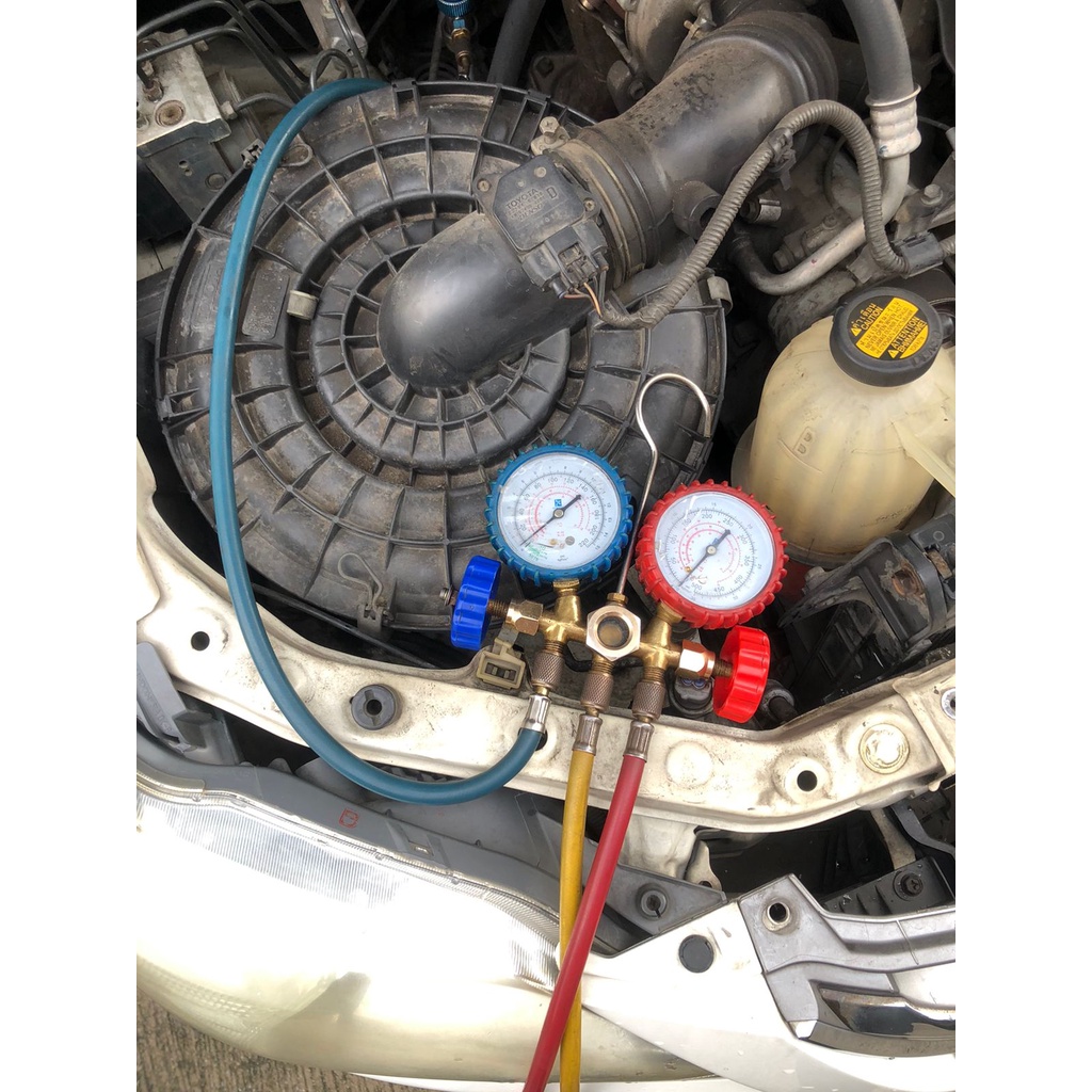 Testing Manifold Brass Double Gauge Set Freon AC R12 R22 Mobil Rumah