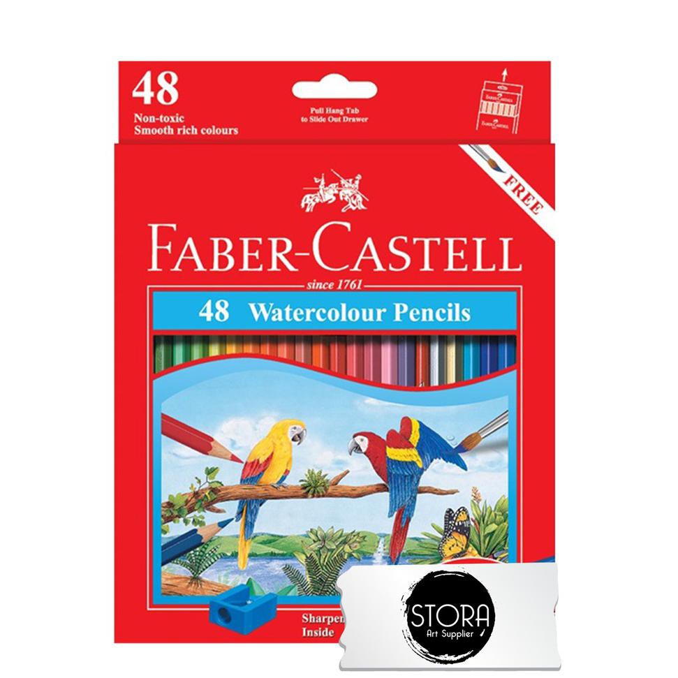 

(COD) FABER CASTELL WATERCOLOUR PENCILS / PENSIL WARNA CAT AIR ISI 48
