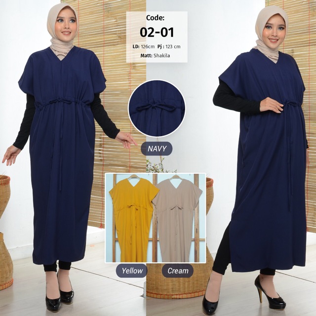 Raisa dress midi dress kerah V