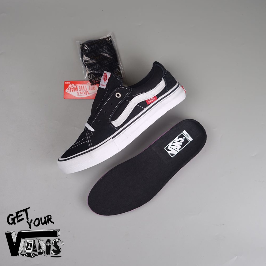 Vans Sk8 Low Pro Black White Original 100% Bnib