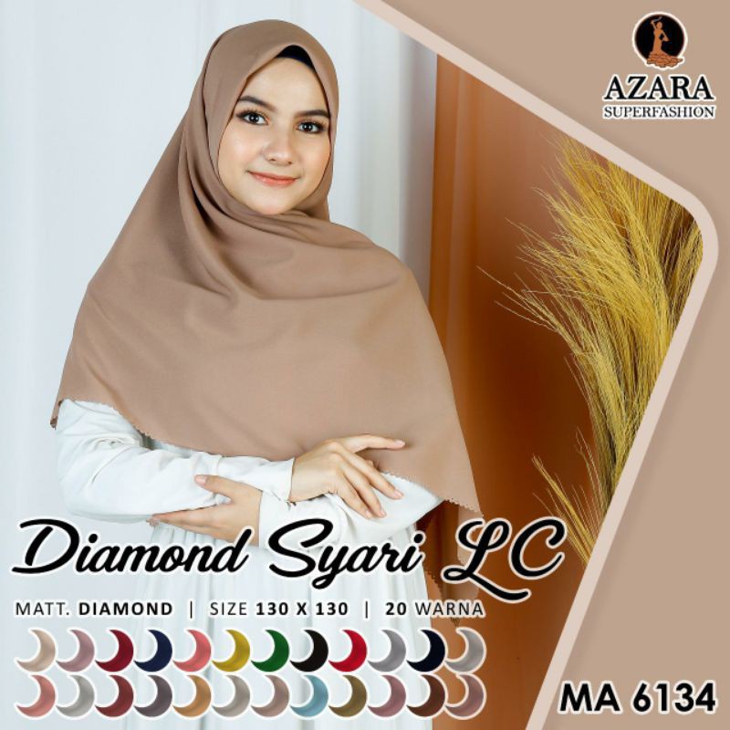 Segiempat Syar'i Diamond Laser Cut Azara Scraf