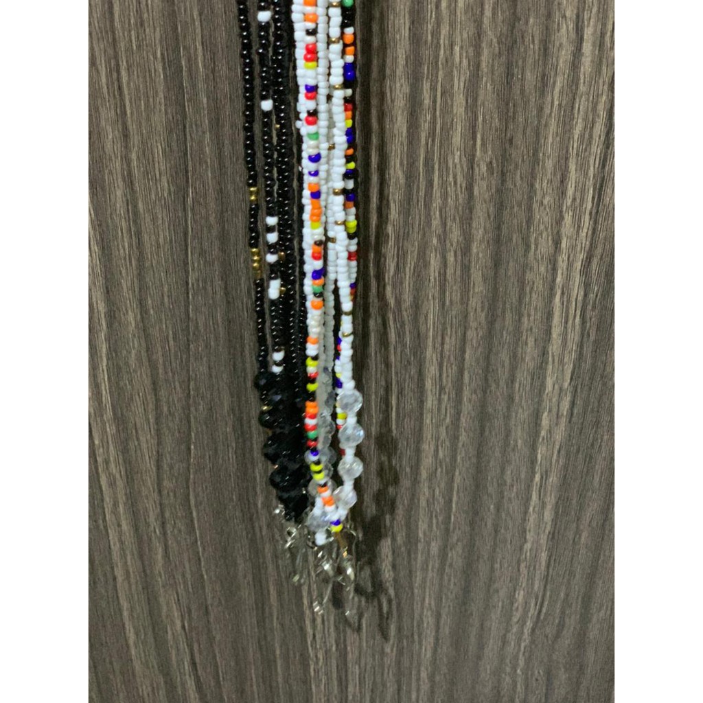 1 Pcs Kalung Strap Masker Motif Mutiara - Random Colour