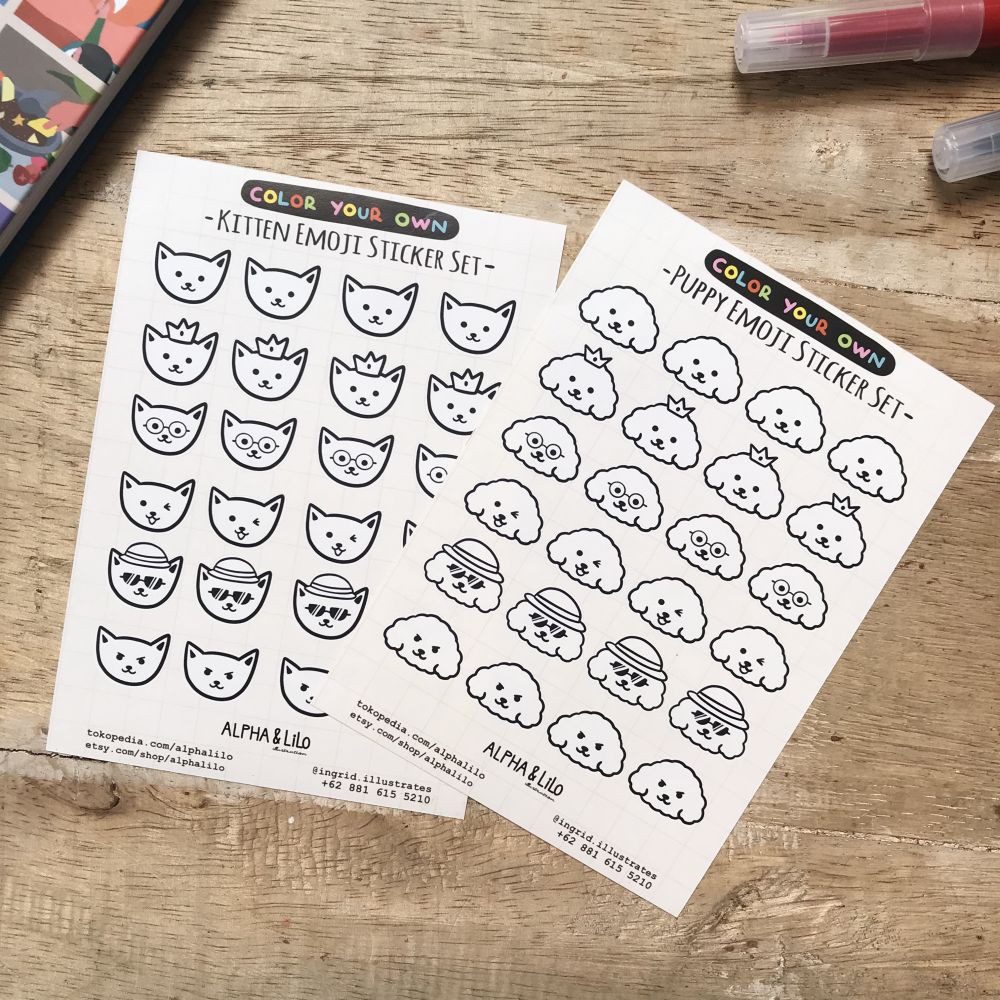 

ALPHA & LILO Journal Sticker Sheet / Stiker Bujo Kiss Cut