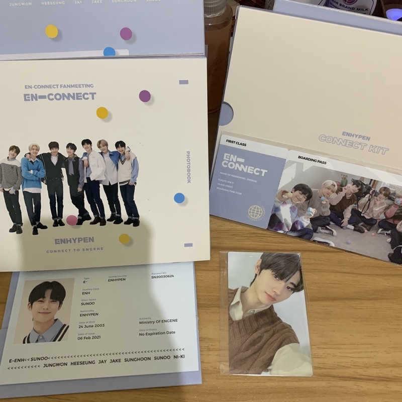 ENHYPEN EN-CONNECT FANMEETING DVD SHARING OFFICIAL - photocard sunghoon passport sunoo