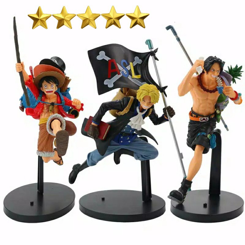 Jual ONEPIECE ACTION FIGURE LUFFY ACE SABO BROTHERHOOD RUNNING 3PCS