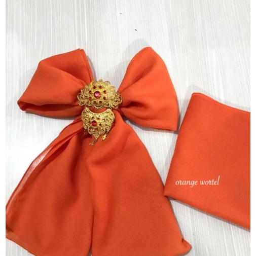 SELENDANG CHIFFON || SELENDANG SIFON BALI WARNA WARNI-Orange