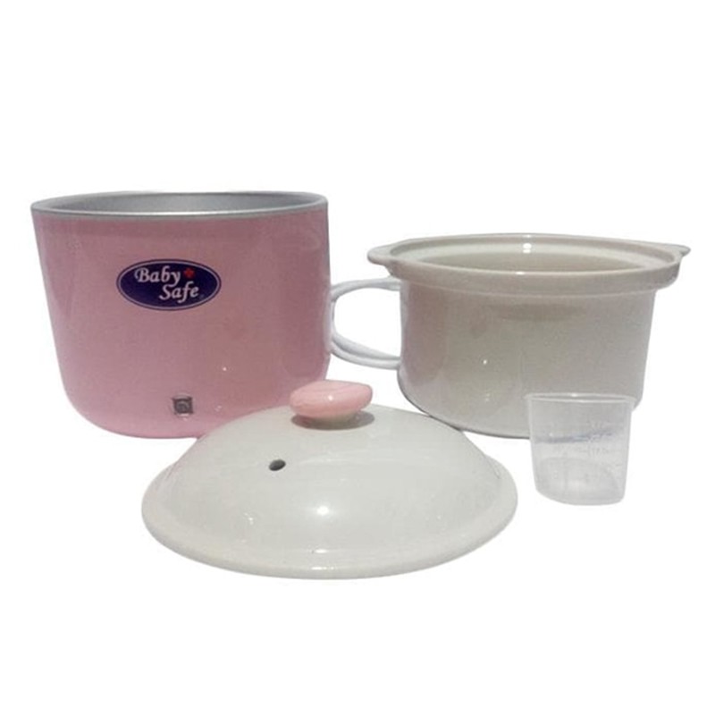 Slow Cooker Baby Safe LB009 Pink 0.8L with Light Indicator Perlengkapan Bayi Garansi Resmi 1th