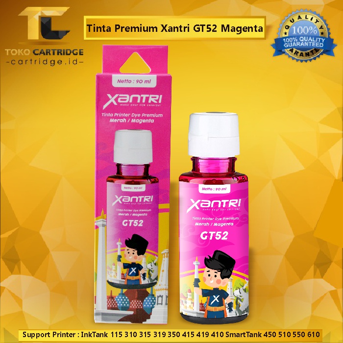 Tinta Premium Xantri GT52 T53 Printer GT5810 GT5820 All in One Ink Tank 115 310 315 319 350 415 419