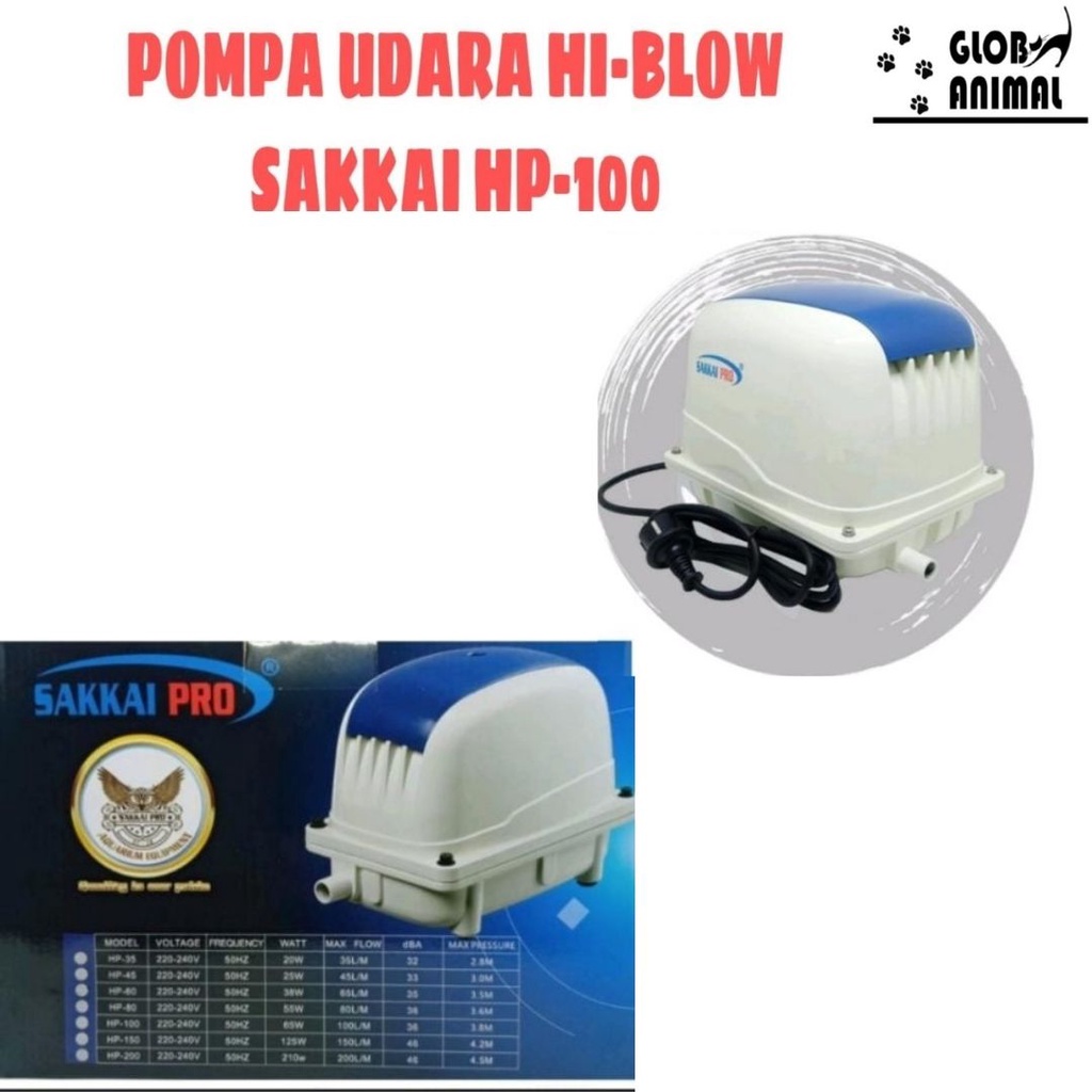 POMPA UDARA HI BLOW SAKKAI HP-100 ECO AIR PUMP BLOWER AERATOR KOLAM