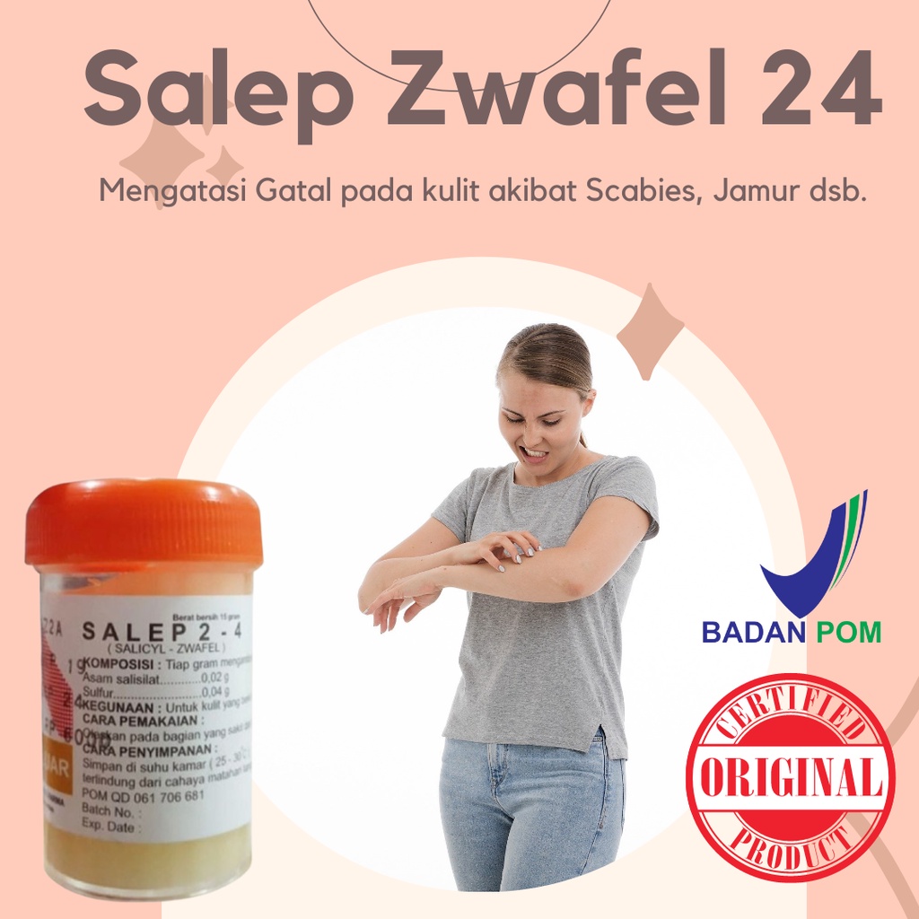 Krim Salep Belerang Sulfur 100% Original BPOM Salep Gatal Kutu Air Eksim Panu Kurap Biduran Gudik Sc
