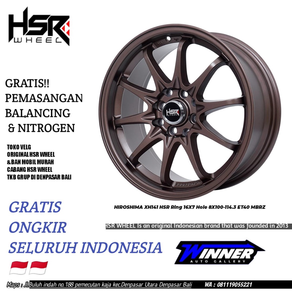 Velg Racing CE28 Ring 16 Mobil Brio Agya Soluna YRV HSR Hiroshima Bronze