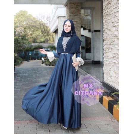 terlarisGaun Gamis Pesta Mewah kondangan nikahan Lebaran mewah Brukat brokat Wisuda Remaja muslimah