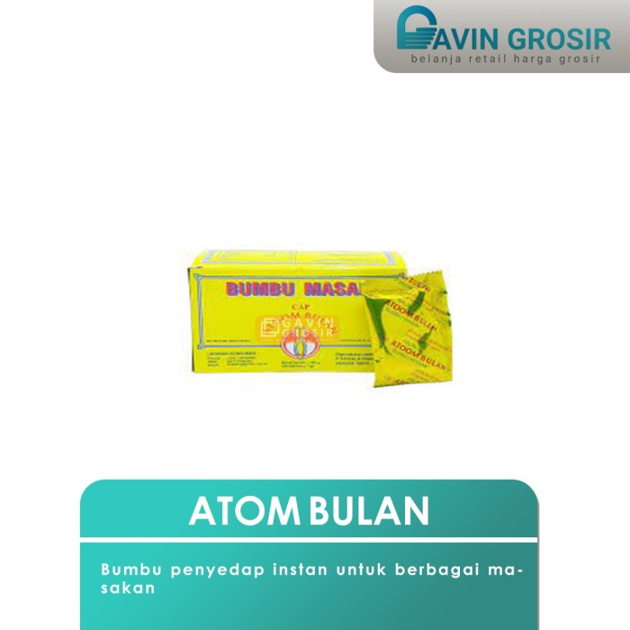 

Bumbu Masak Cap Atom Bulan Kemasan Kecil 1 Pak