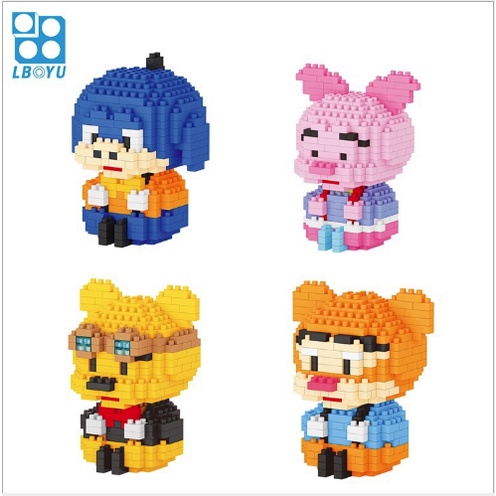 Mini Nano Block Baby Winnie The Pooh Piglet Mainan Balok Lboyu