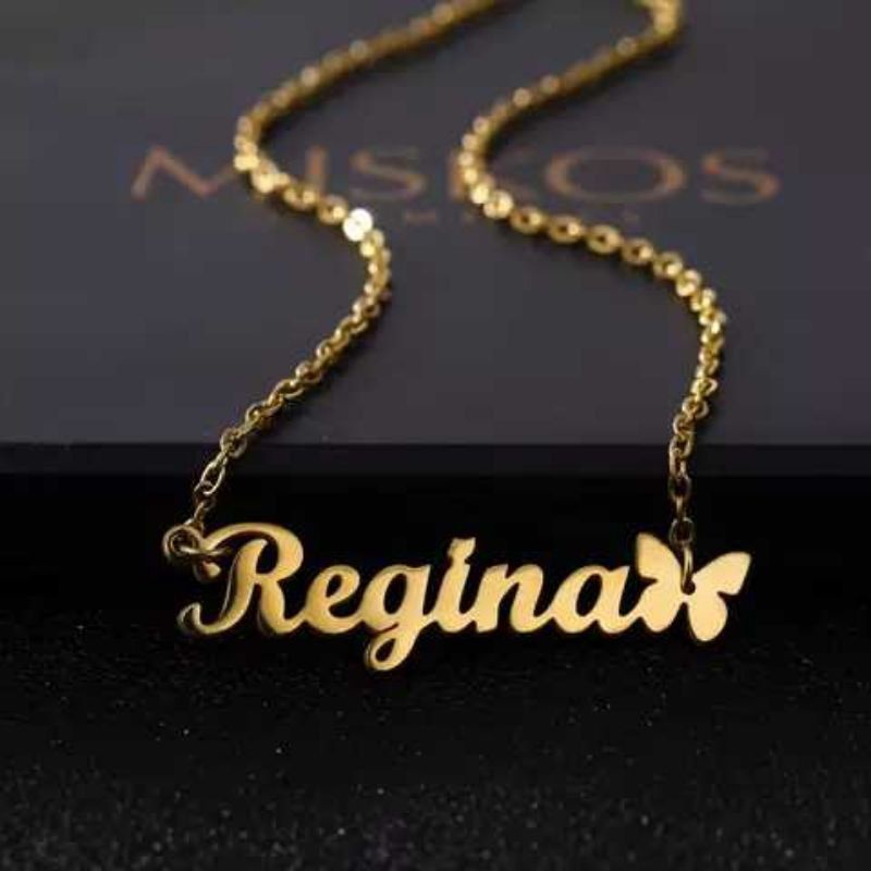 Sp_do kalung wanita nama sendiri dewasa Dan anak nama unik perhiasan kalung mewah ful set perhiasan 