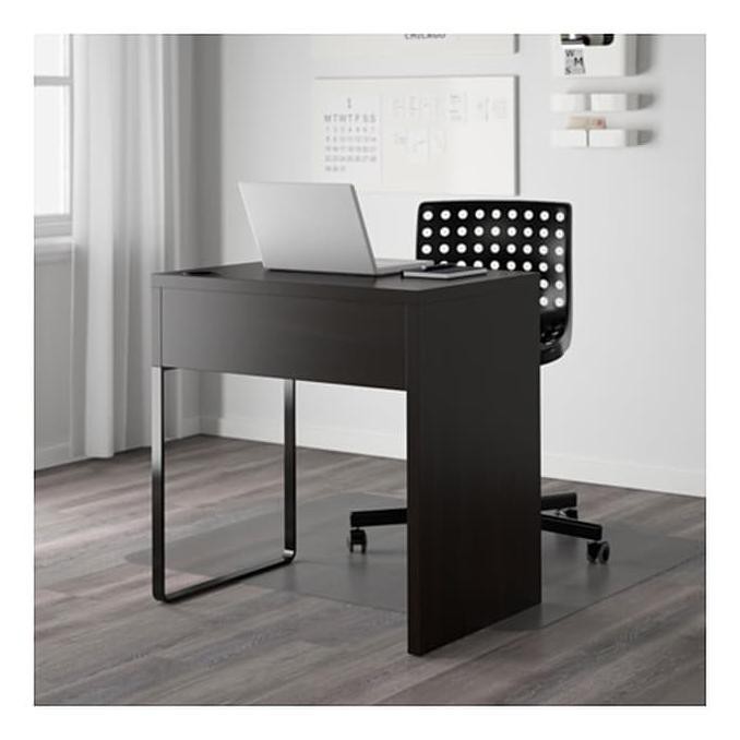 Salestok!14- Ikea Micke Meja 73X50 Cm Komputer, Hitam-Cokelat