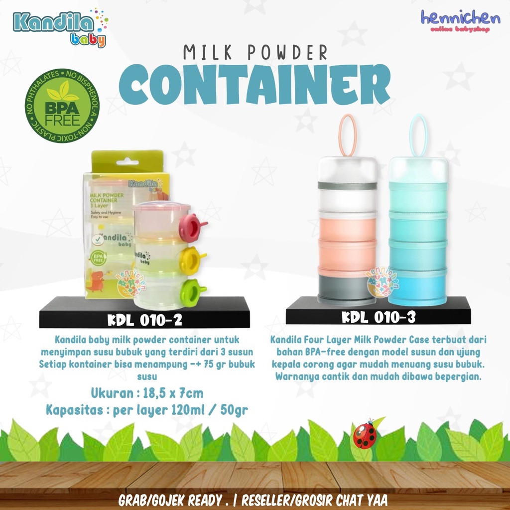 Milk Powder Container 3 Susun Kandila Baby BPA FREE KDL010-2/ KDL010-3