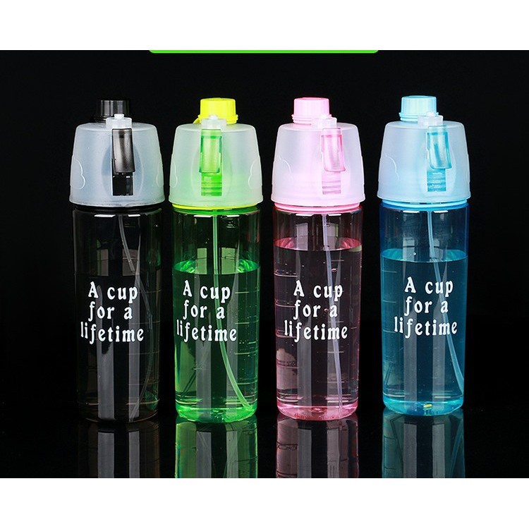 [BISA COD] 1Pcs Botol Air Minum Olahraga Botol Air Spray Botol Air Minum Anak Dewasa Serbaguna