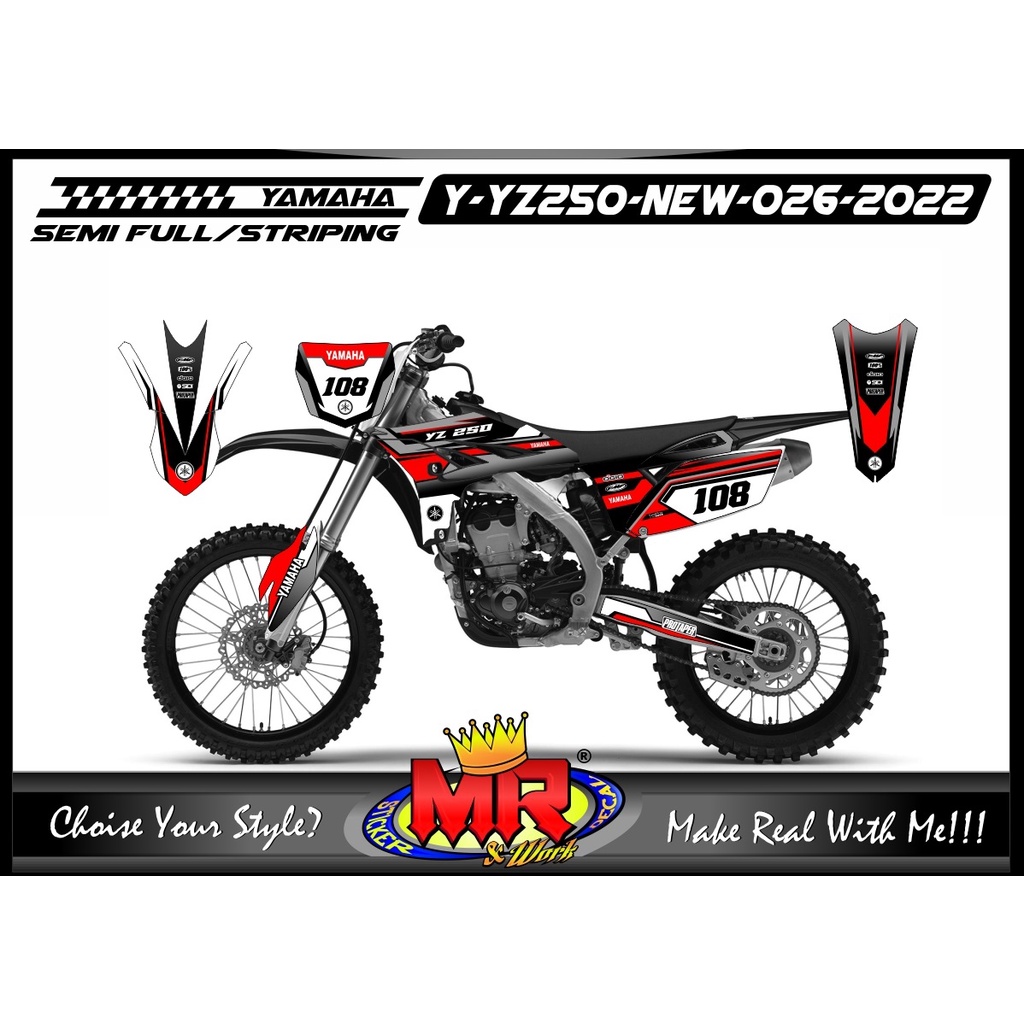 Jual Decal Stiker Motor Yamaha YZ 250F New Stiker Kualitas Premium