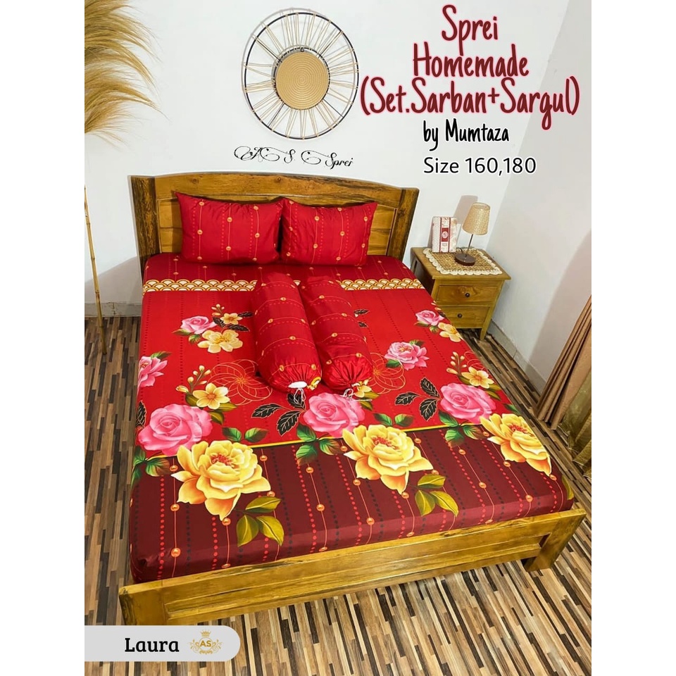 Sprei homemade Laura 180x200, Sprei Homemade 180x200, Sprei Murah Berkualitas.