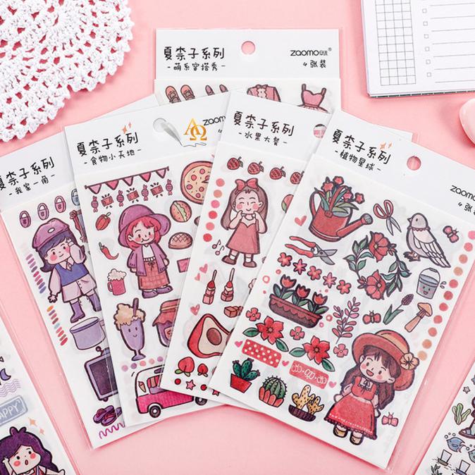

Trendi Sticker Kartun Unik Motif Cowo Cewe Imut Set Isi 4 Lembar Hemat