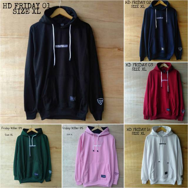 Hoodie Friday killer / jaket friday killer / sweater hoodie fridaykiller pria wanita premium L XL