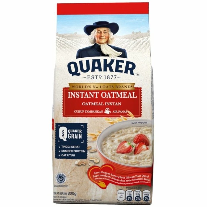 

quaker oatmeal instant 800gr