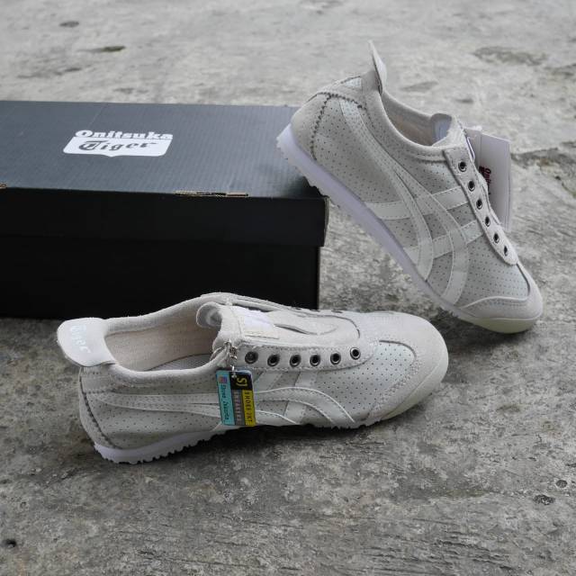 ONITSUKA TIGER MEXICO 66 SLIP ON GREY WHITE LEATHER
