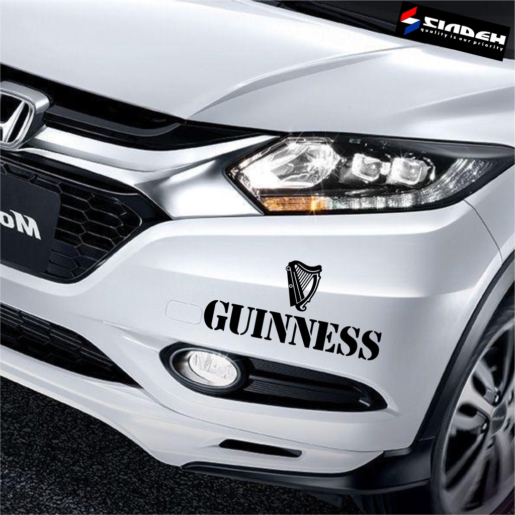CUTTING STICKER MOBIL BUMPER STIKER MOBIL LOGO GUINNESS
